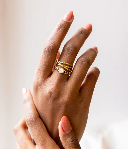 Brunella Ring Dark Blue 54