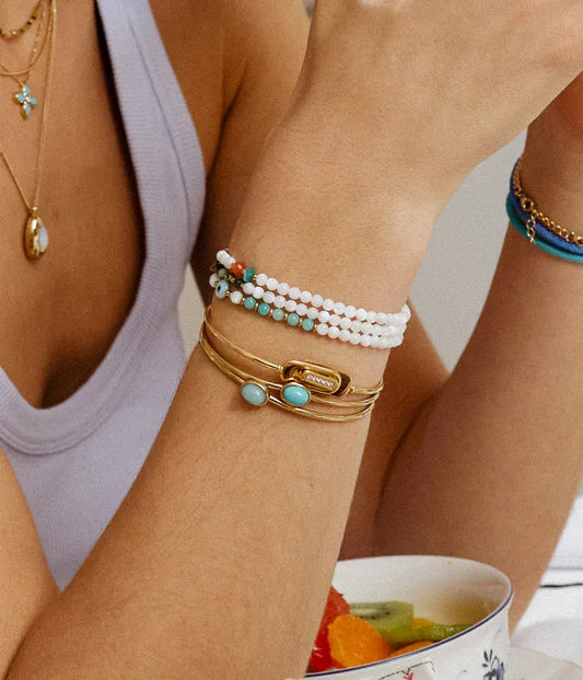Camo Bangle (Gold-plated steel