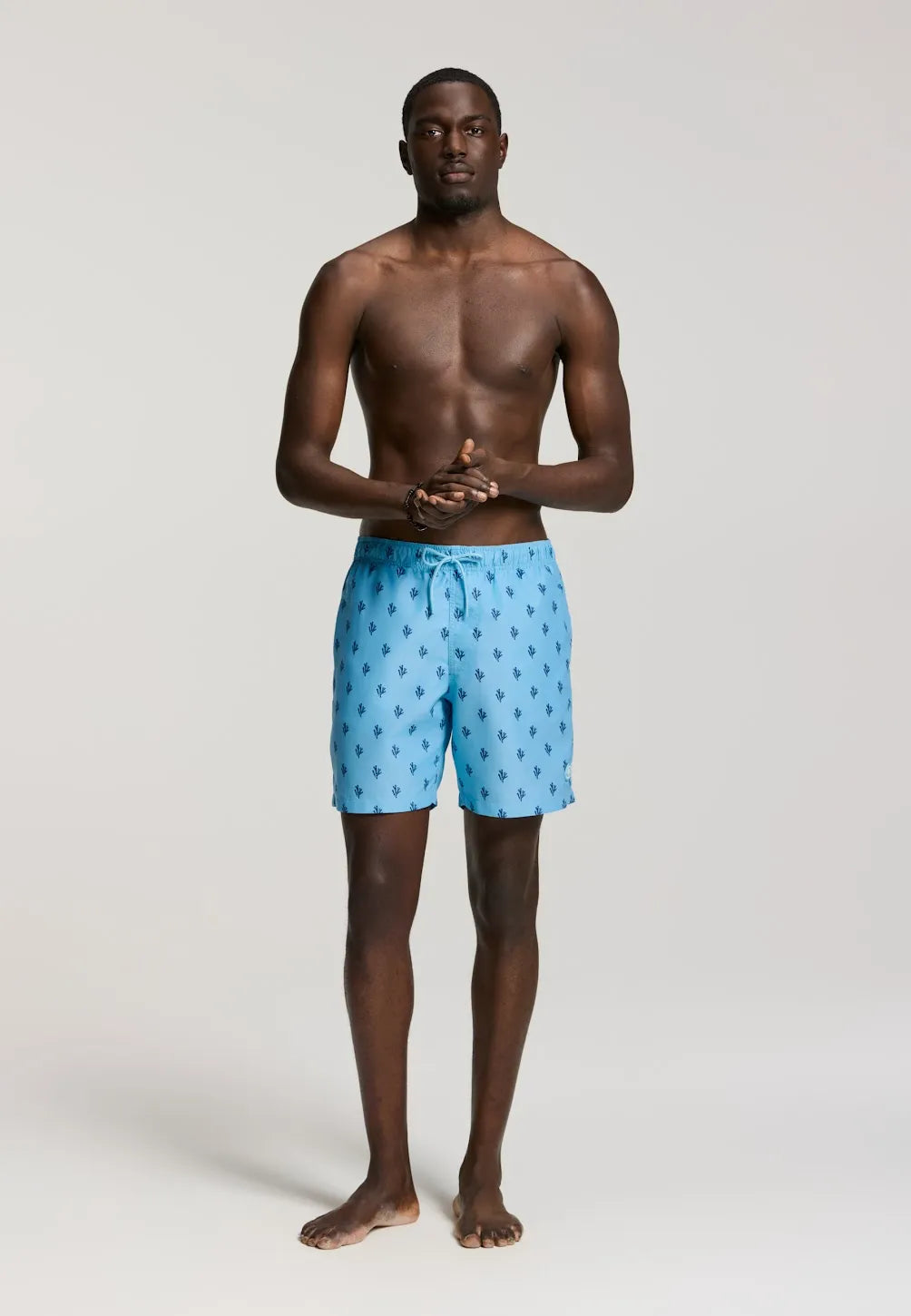 Men MIKE 7 inch swim shorts sketched coral 6713 blue sky