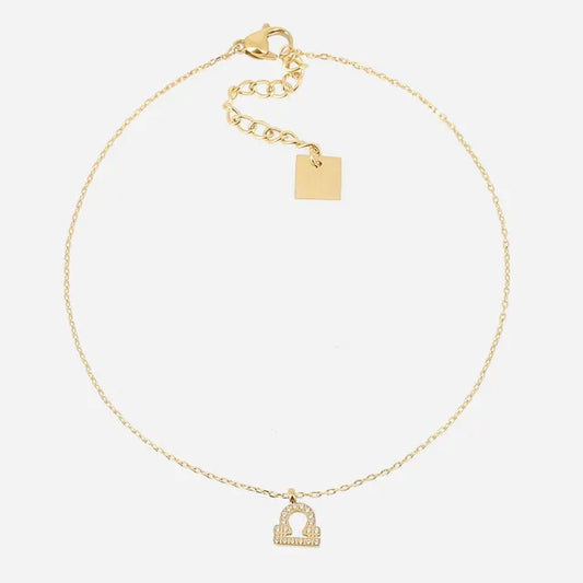 Libra Zodiac Anklet