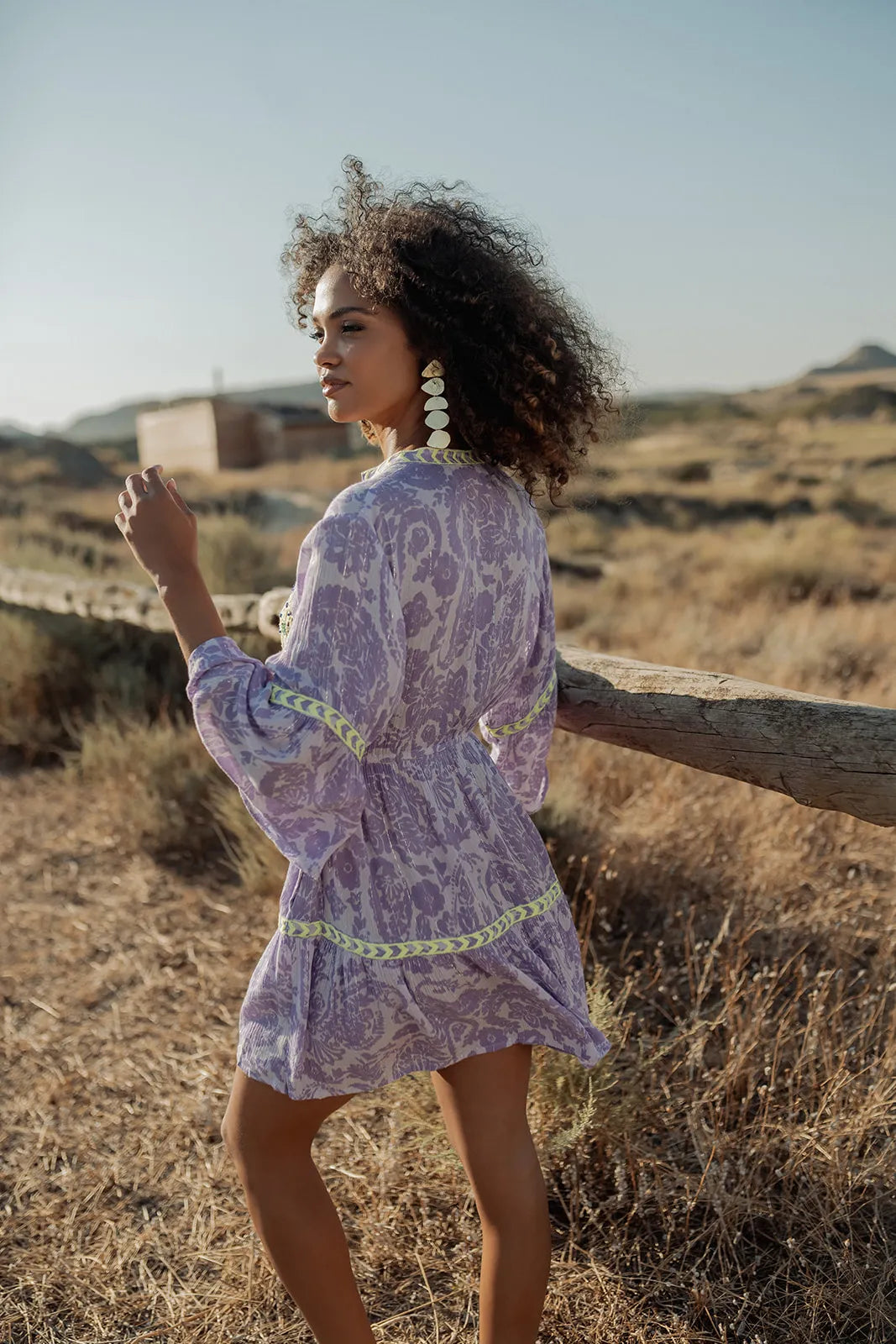SAHARA L215 PURPLE SHORT DRESS