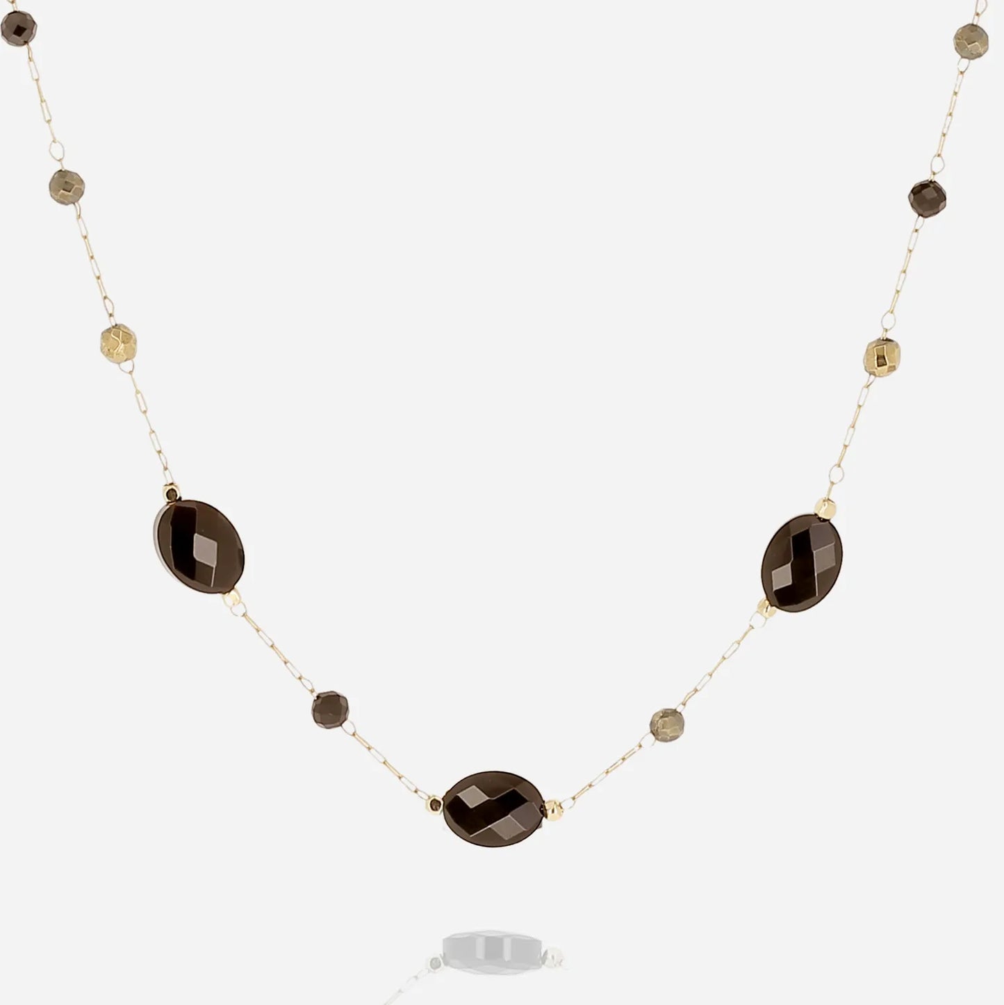 Beaded Chain Necklace Black