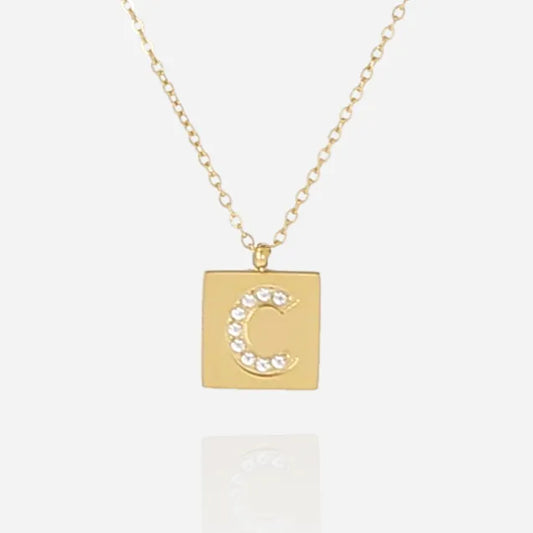 Initial Necklace C