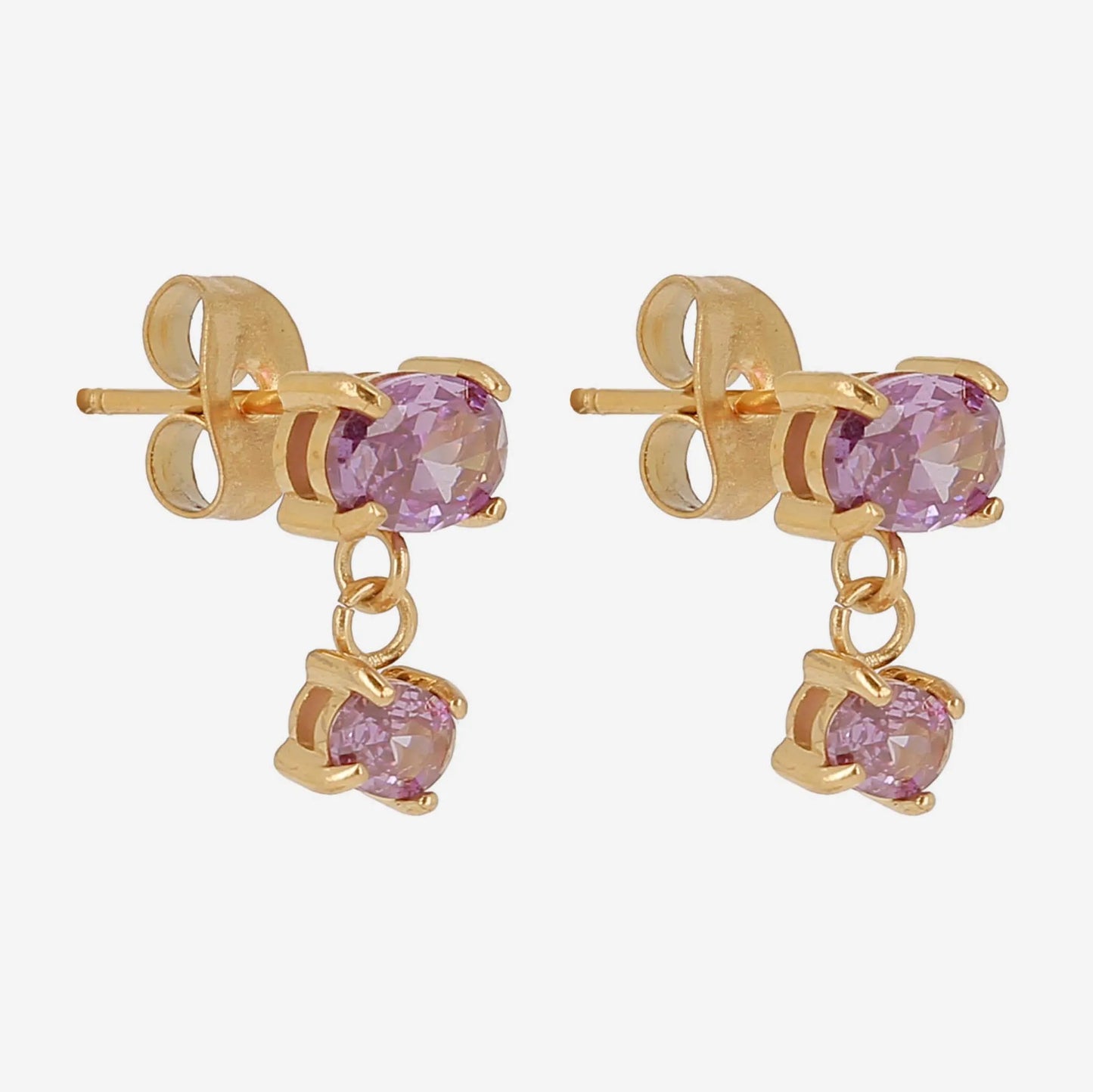 Bathilde Stud Earrings Purple