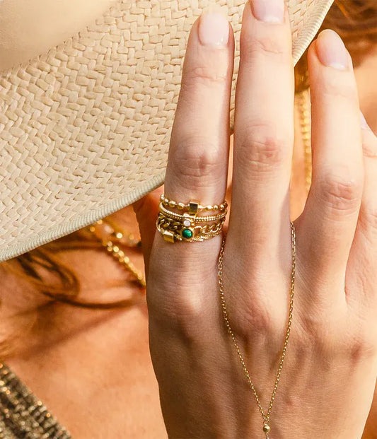 Gourmette Ring Green 54