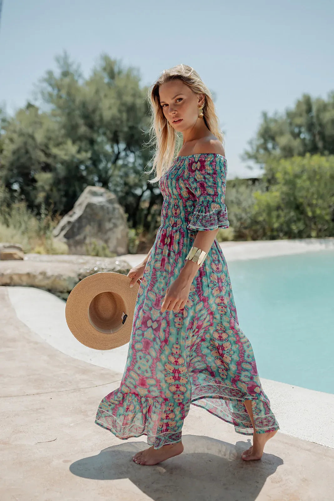 BALI PURPLE L376 SMOKING DRESS