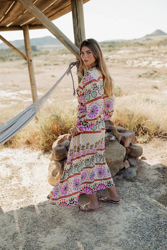GRASSE AQUA L363- LONG DRESS