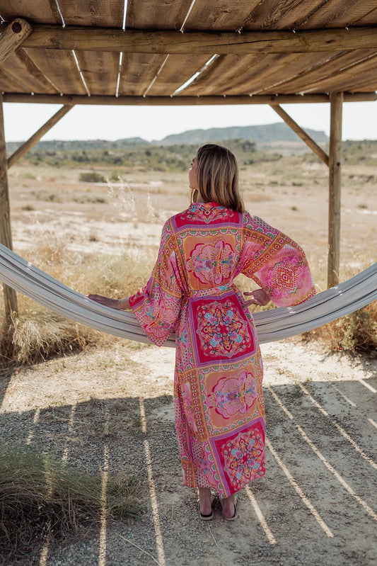 MAUI L338 ORANGE KIMONO