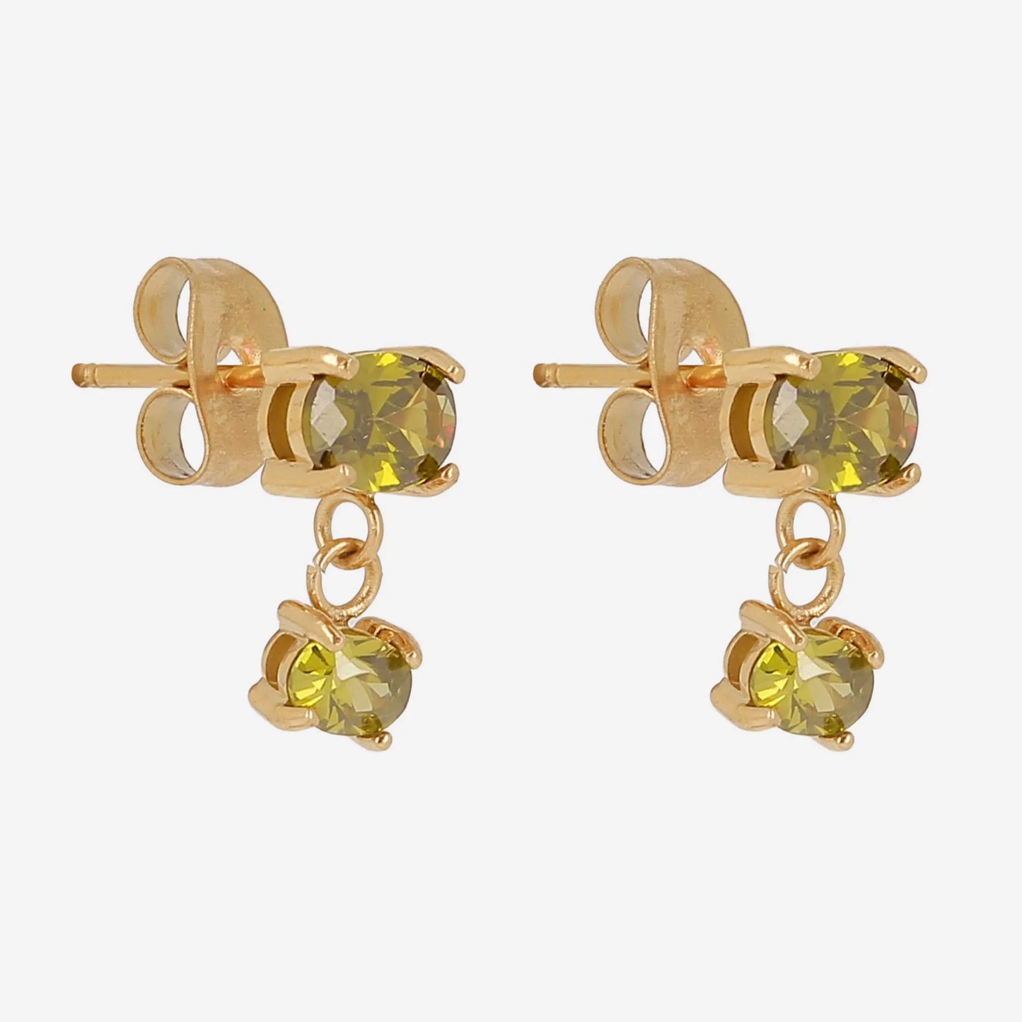 Bathilde Stud Earrings Dark Green
