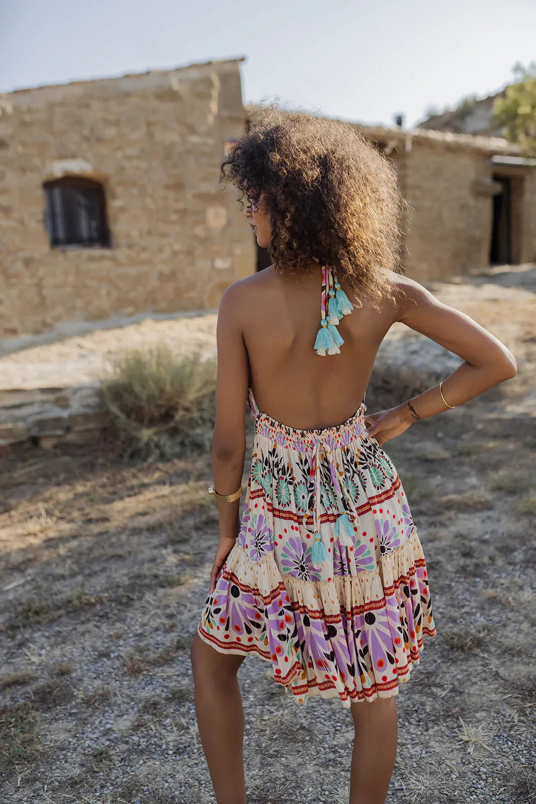 GRASSE L365 AQUA SHORT DRESS