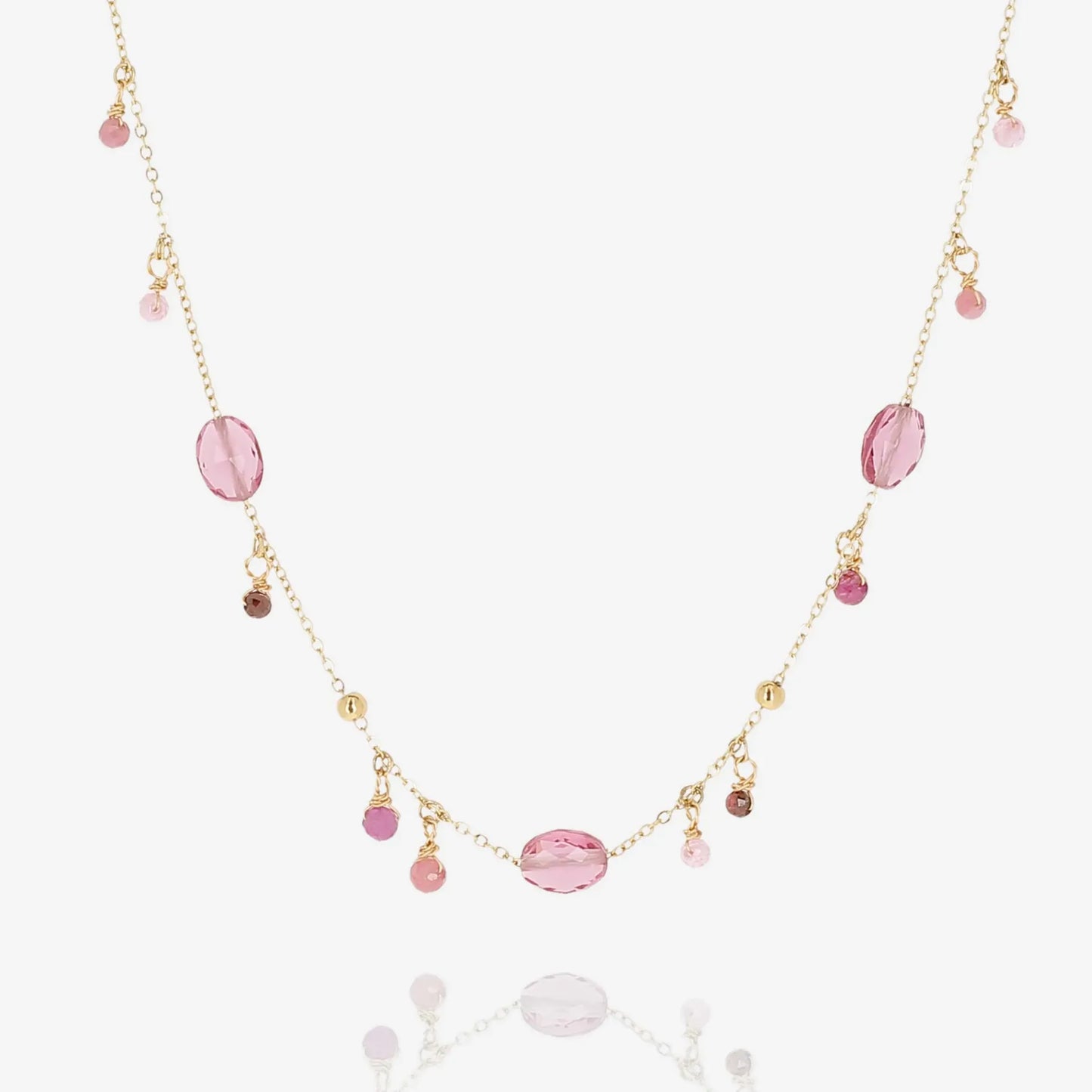 Barega Necklace Fuschia
