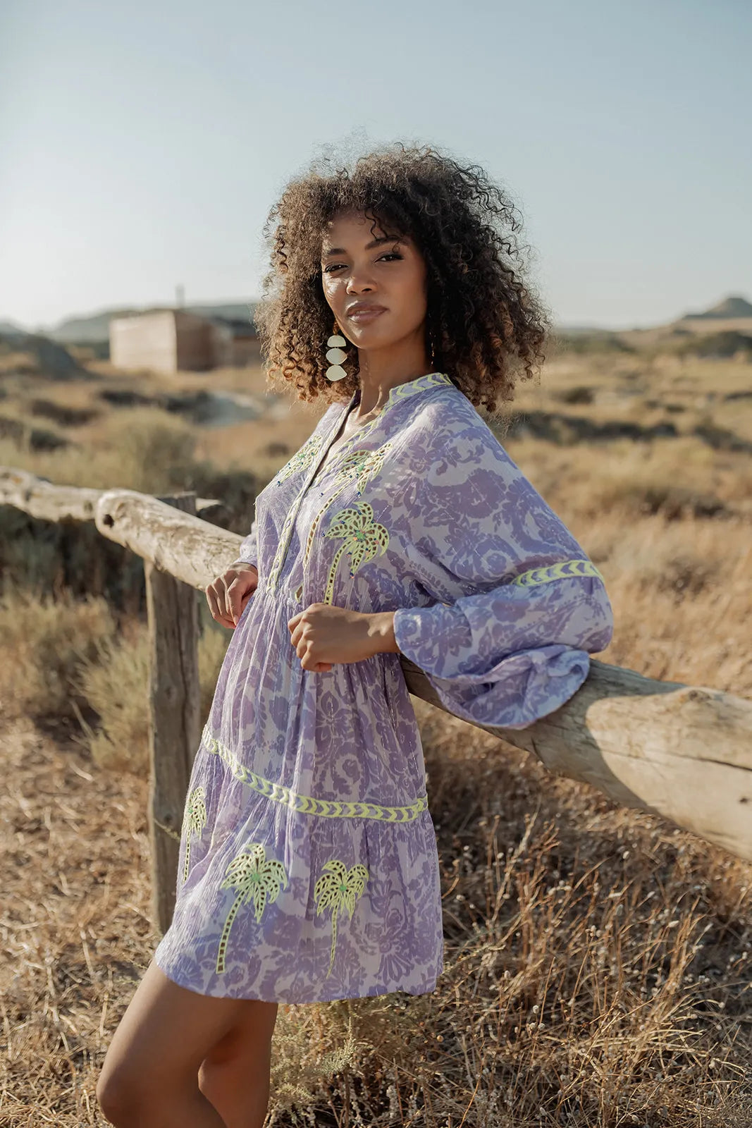 SAHARA L215  PURPLE SHORT DRESS