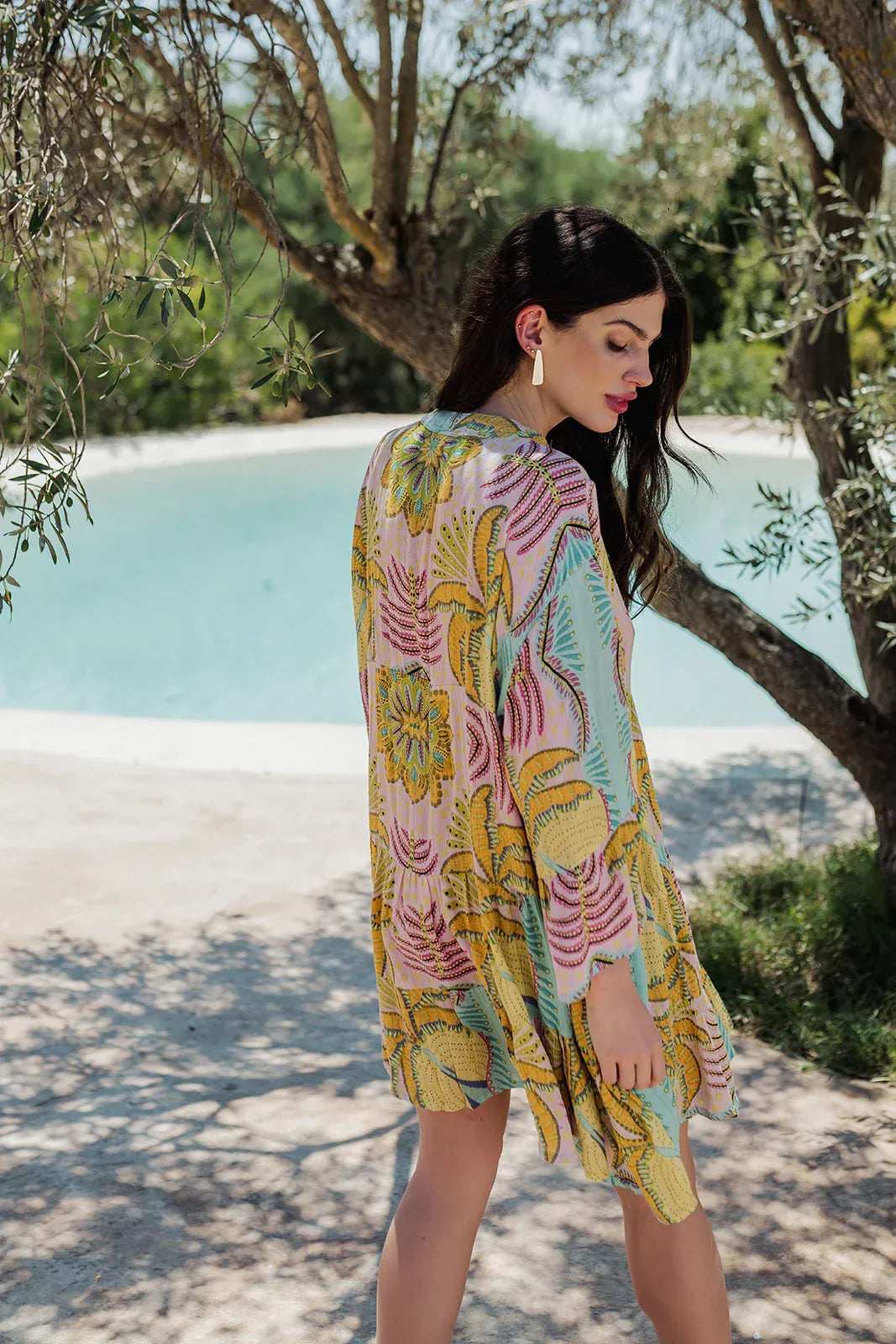 L318-MARRAKECH AQUA SHORT DRESS
