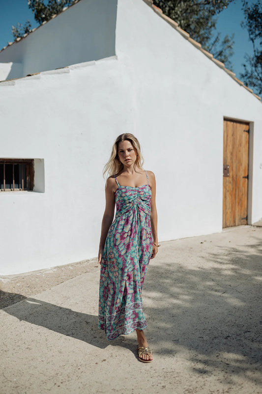 BALI L377 PURPLE LONG DRESS