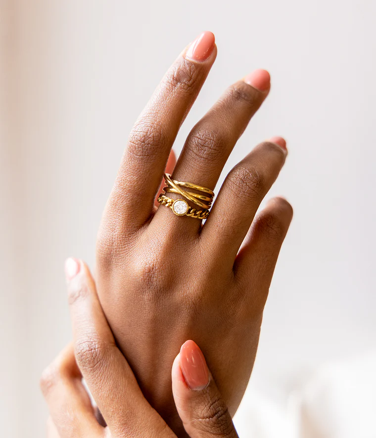 Brunella Ring Dark Blue 54