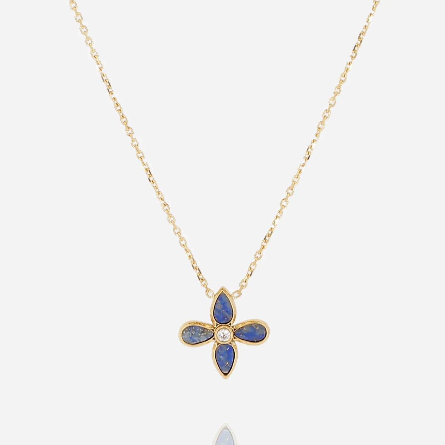 Flora Necklace Dark Blue