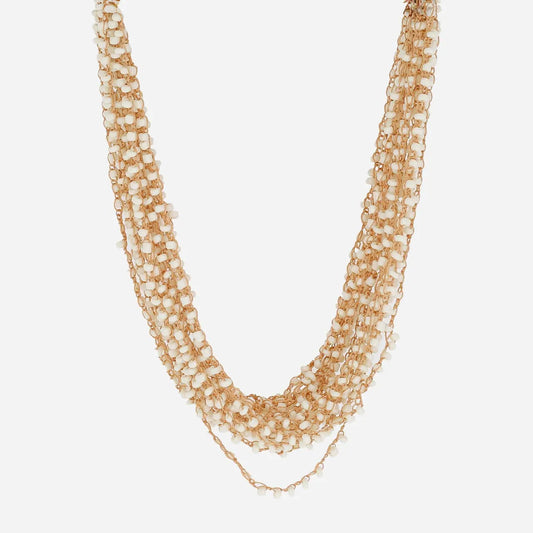 Crochet Necklace White