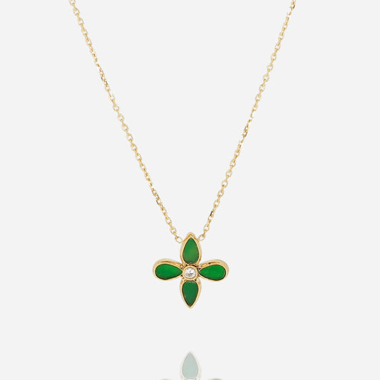 Flora Necklace Green