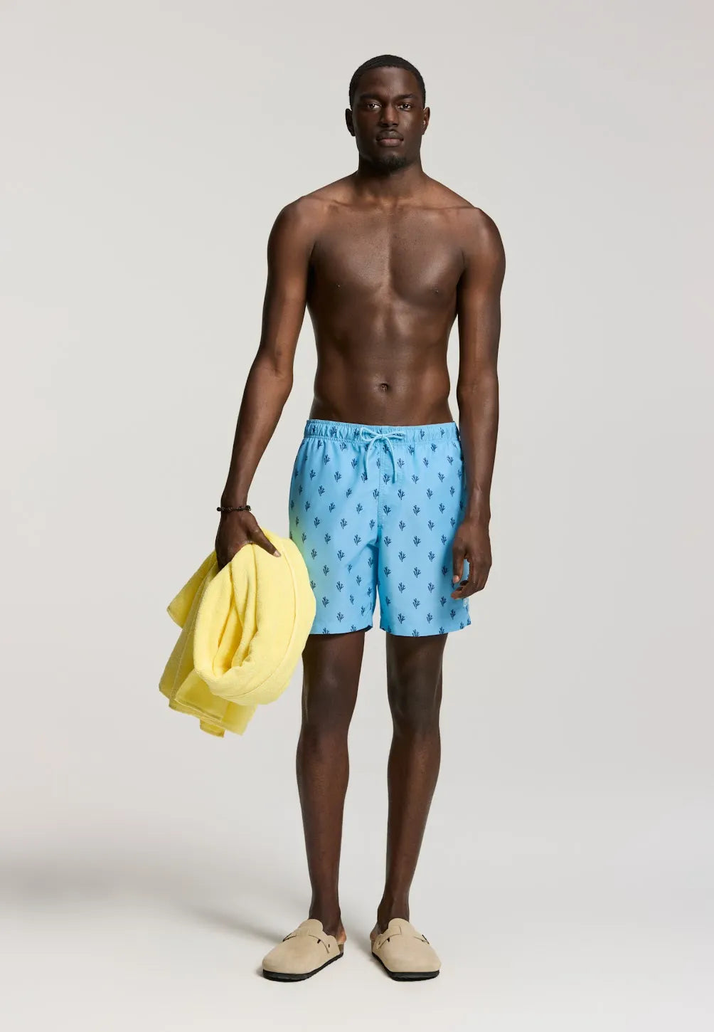Men MIKE 7 inch swim shorts sketched coral 6713 blue sky