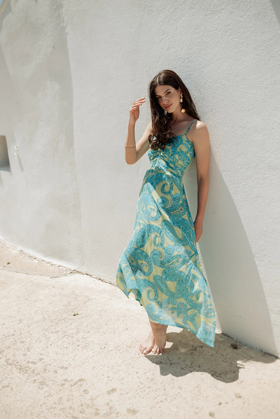 LOIRA L378 AQUA LONG DRESS