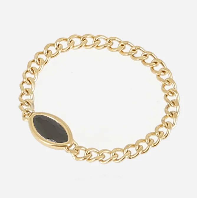 Lune ring Black 54