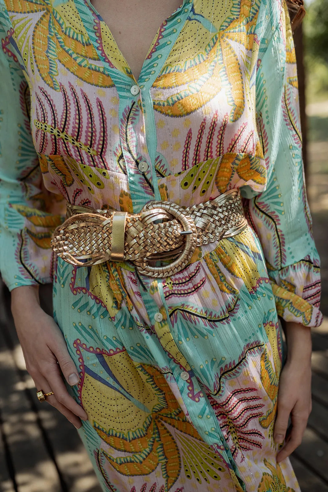 MARRAKECH AQUA L317 LONG DRESS