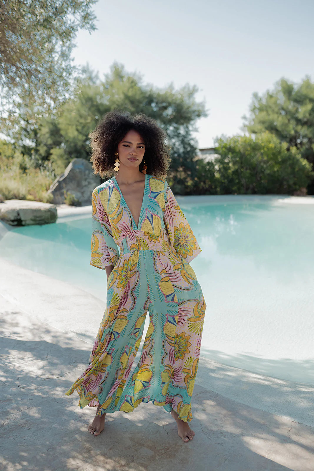 MARRAKECH AQUA L319 JUMPSUIT