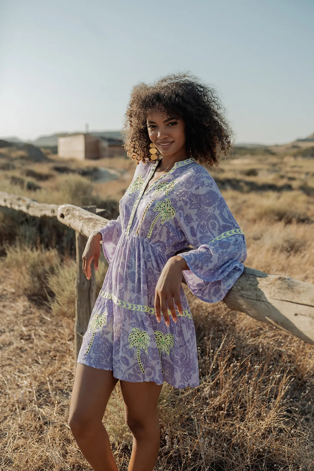 SAHARA L215  PURPLE SHORT DRESS