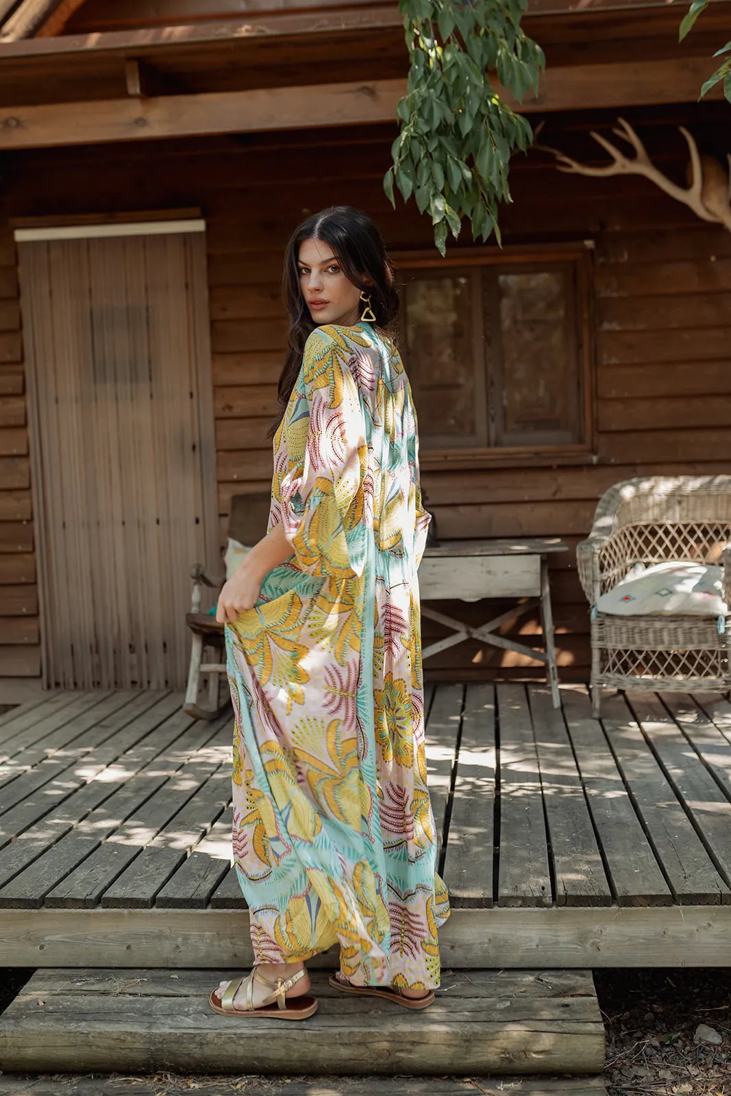 MARRAKECH AQUA L317 LONG DRESS
