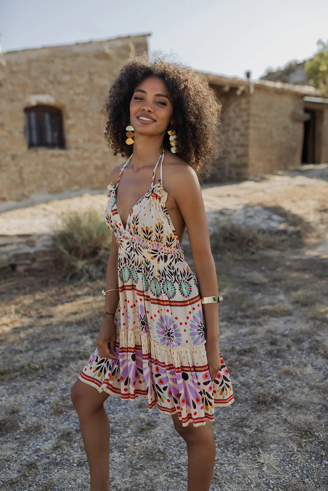 GRASSE L365 AQUA SHORT DRESS