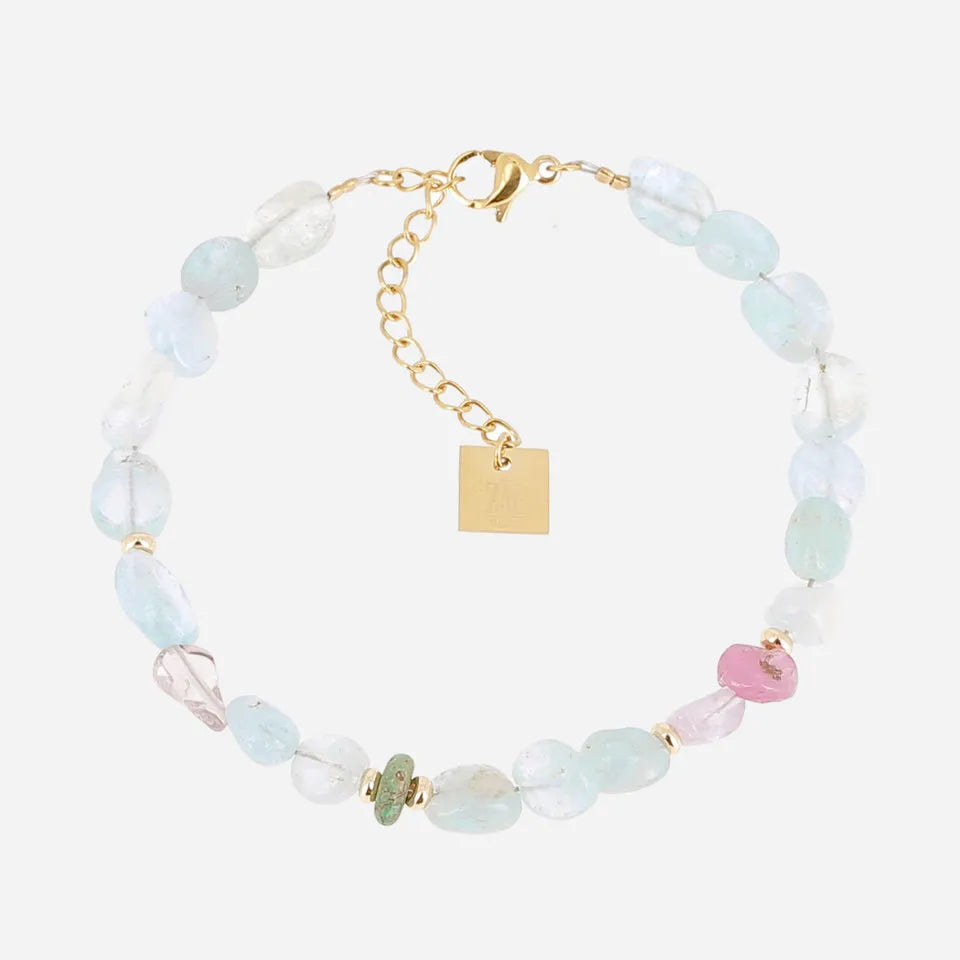 Beaded Bracelet with Gold-Tone Accents