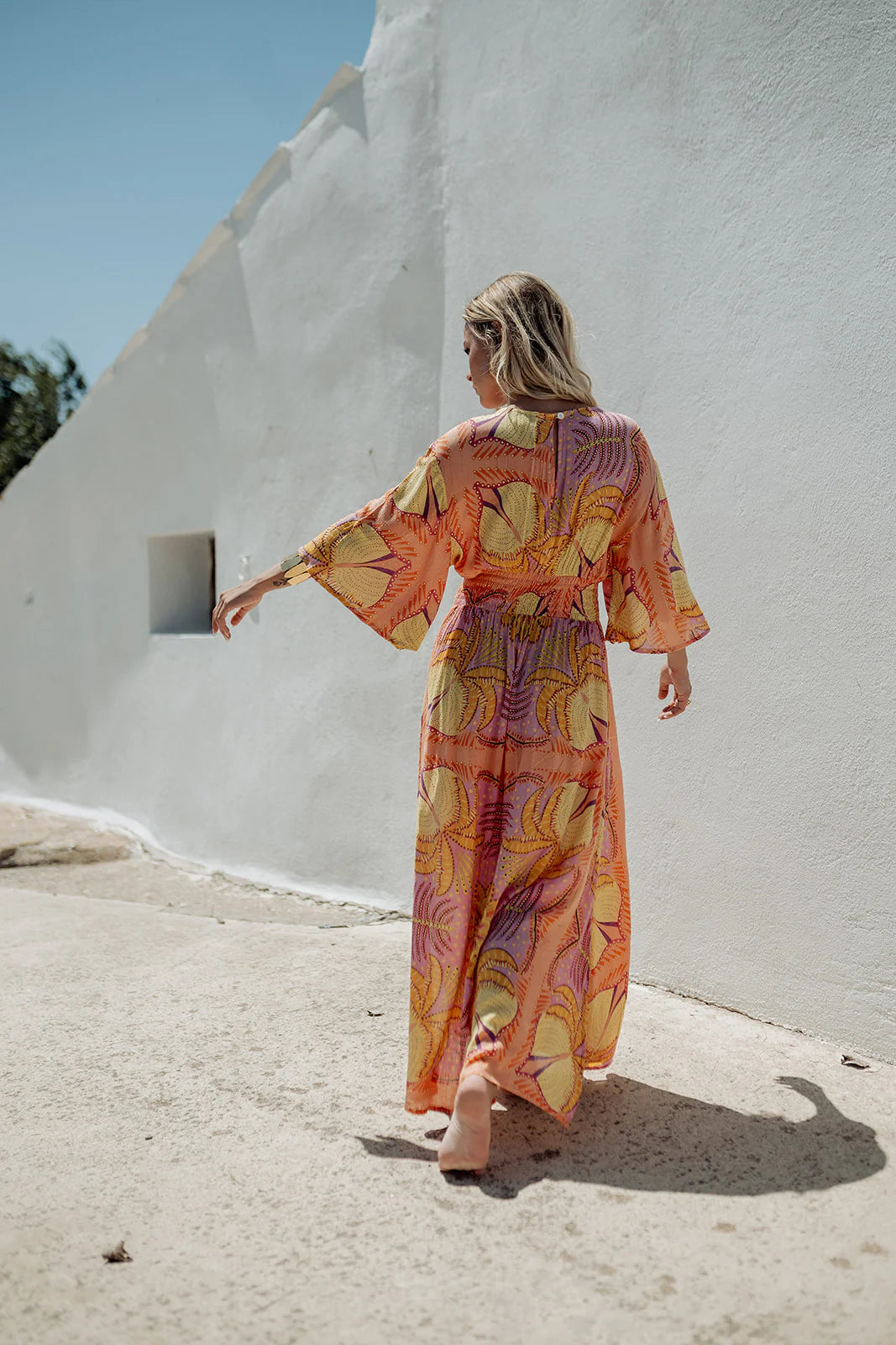 MARRAKECH L321ORANGE LONG DRESS