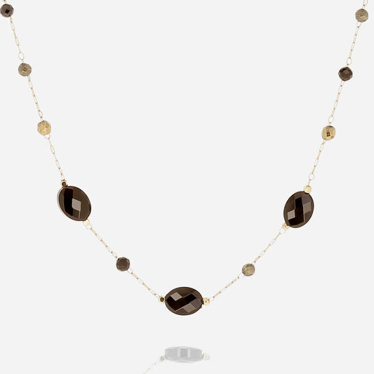 Beaded Chain Necklace Black