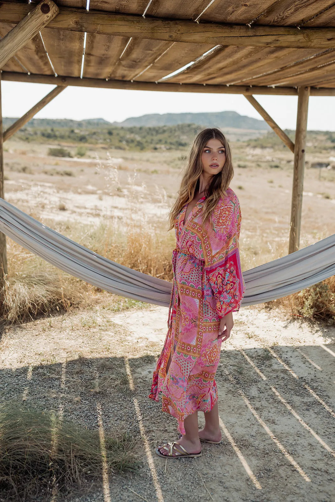 MAUI  L338 ORANGE KIMONO