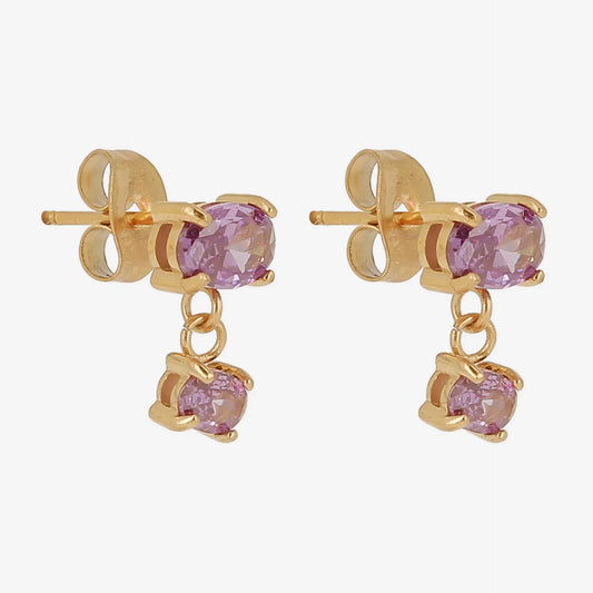 Bathilde Stud Earrings Purple