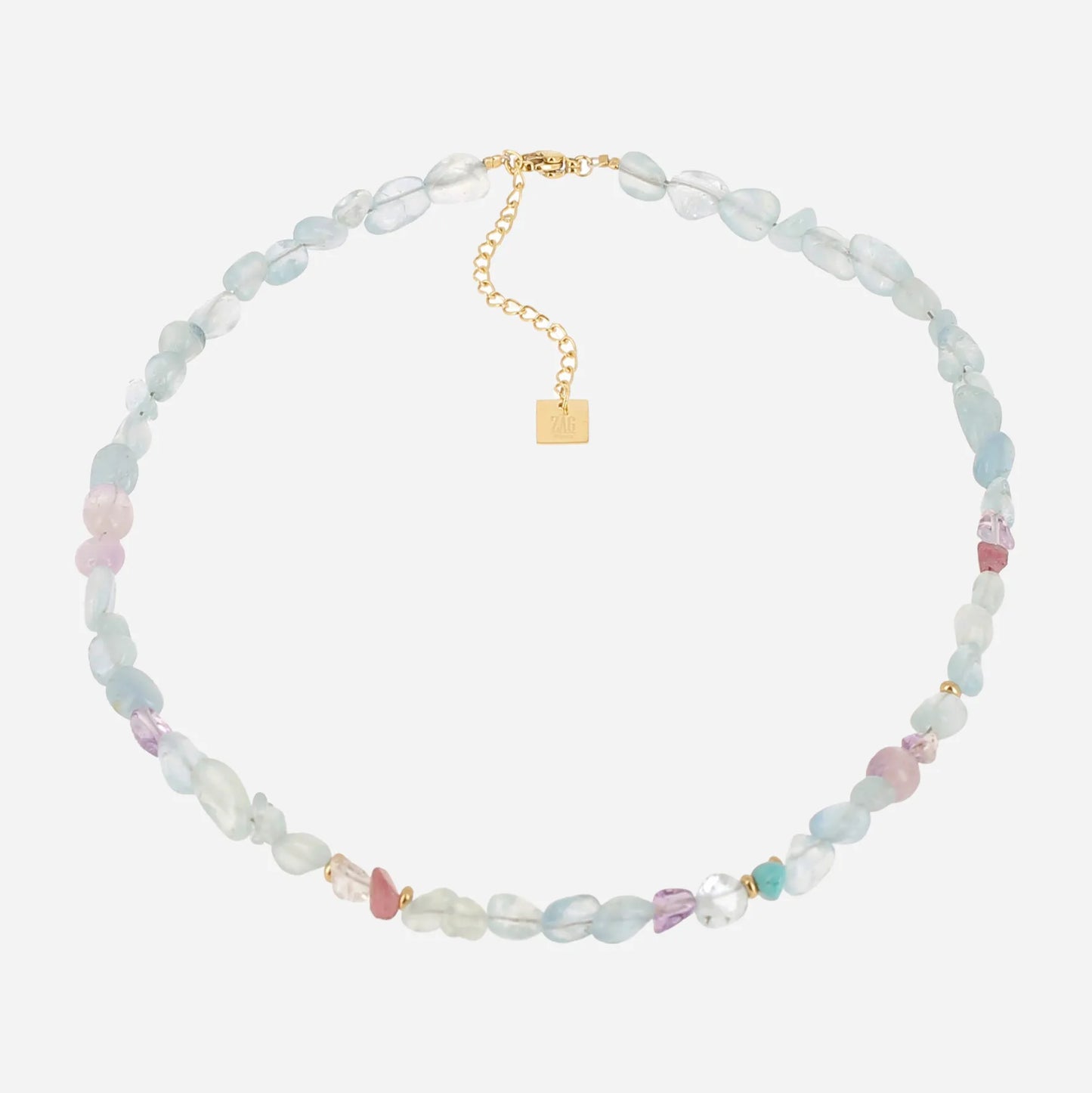 Beaded Necklace with Gold-Tone Accents