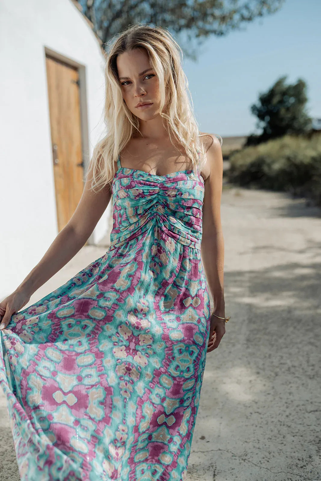 BALI L377 PURPLE LONG DRESS