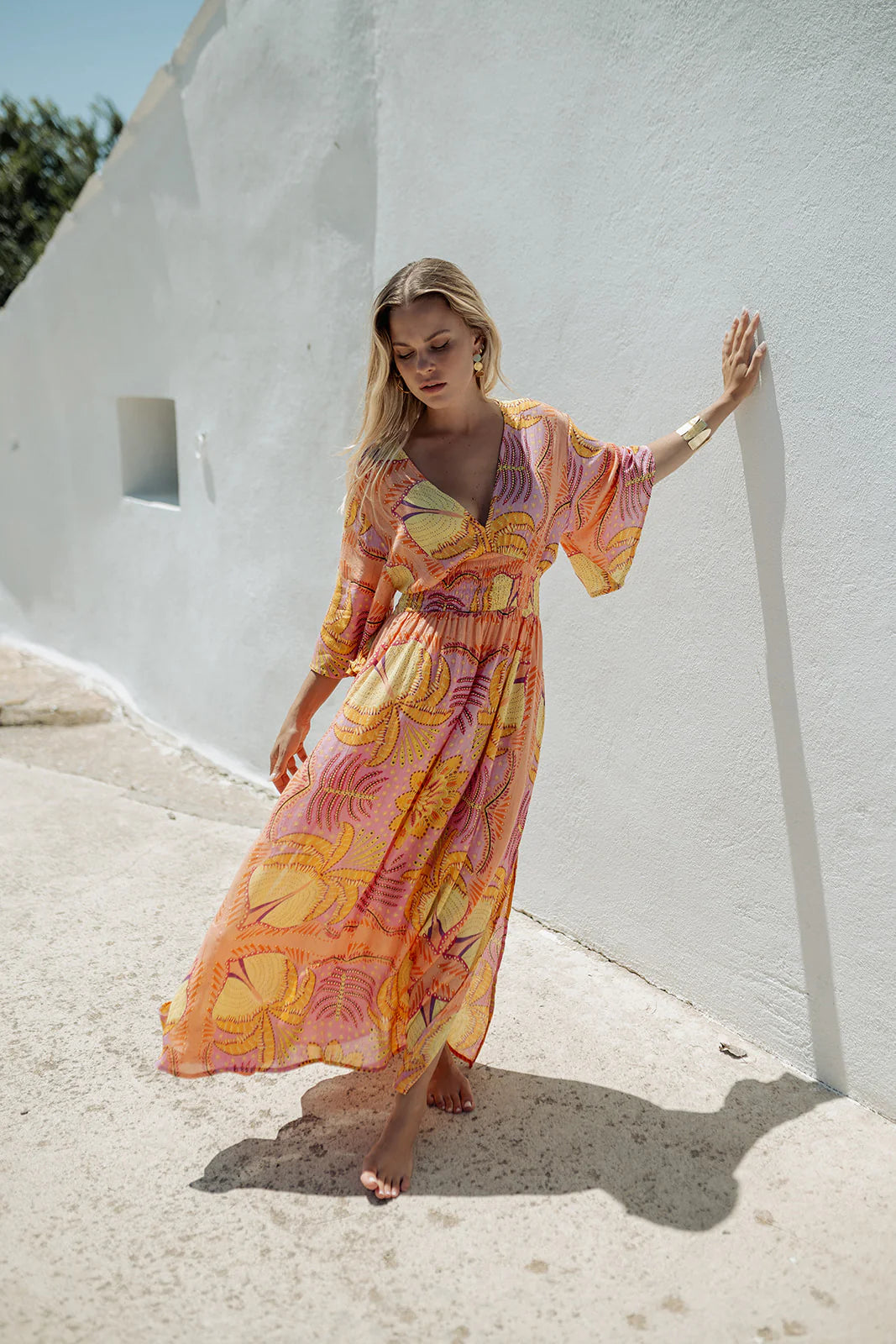 MARRAKECH L321ORANGE LONG DRESS