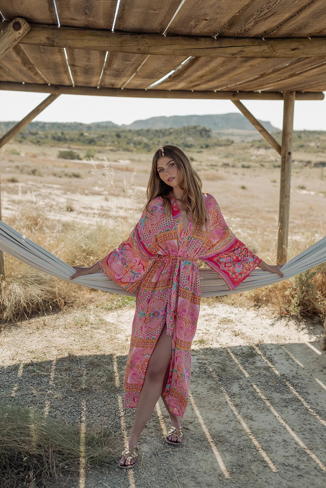 MAUI  L338 ORANGE KIMONO