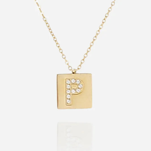 Initial Necklace P