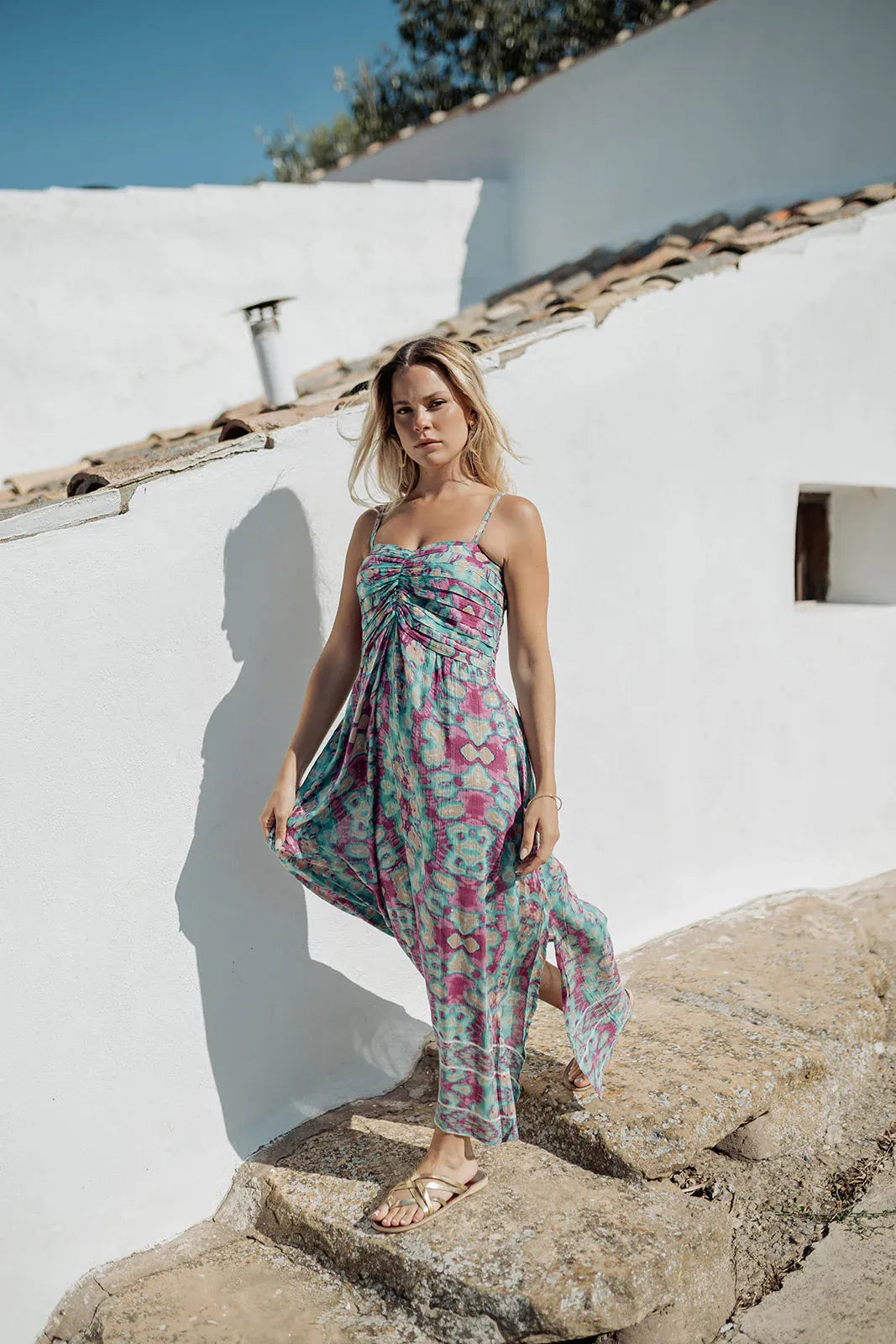 BALI L377 PURPLE LONG DRESS