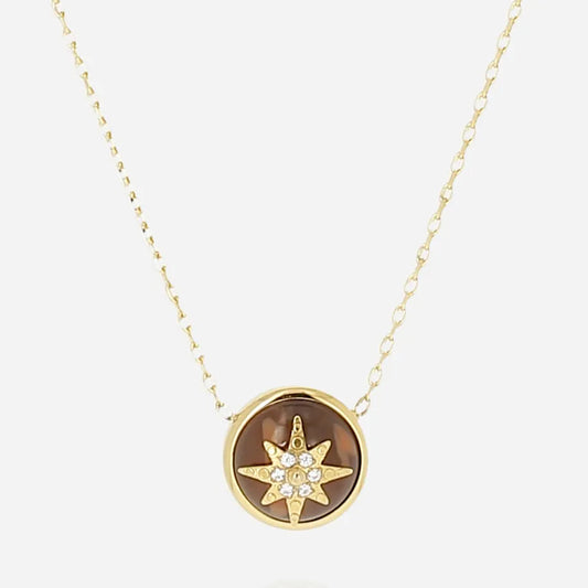 Enora  Necklace Brown