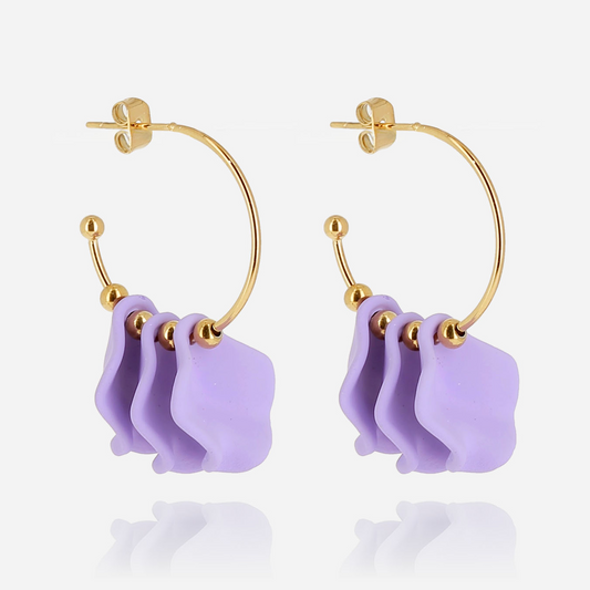 Leaf Earring Violet