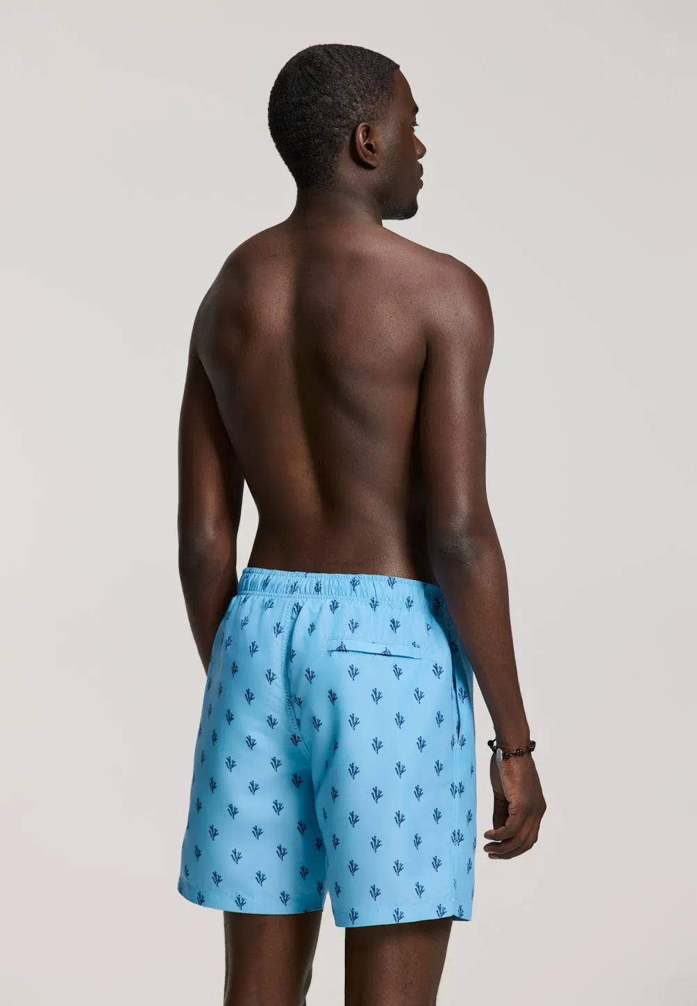 Men MIKE 7 inch swim shorts sketched coral 6713 blue sky