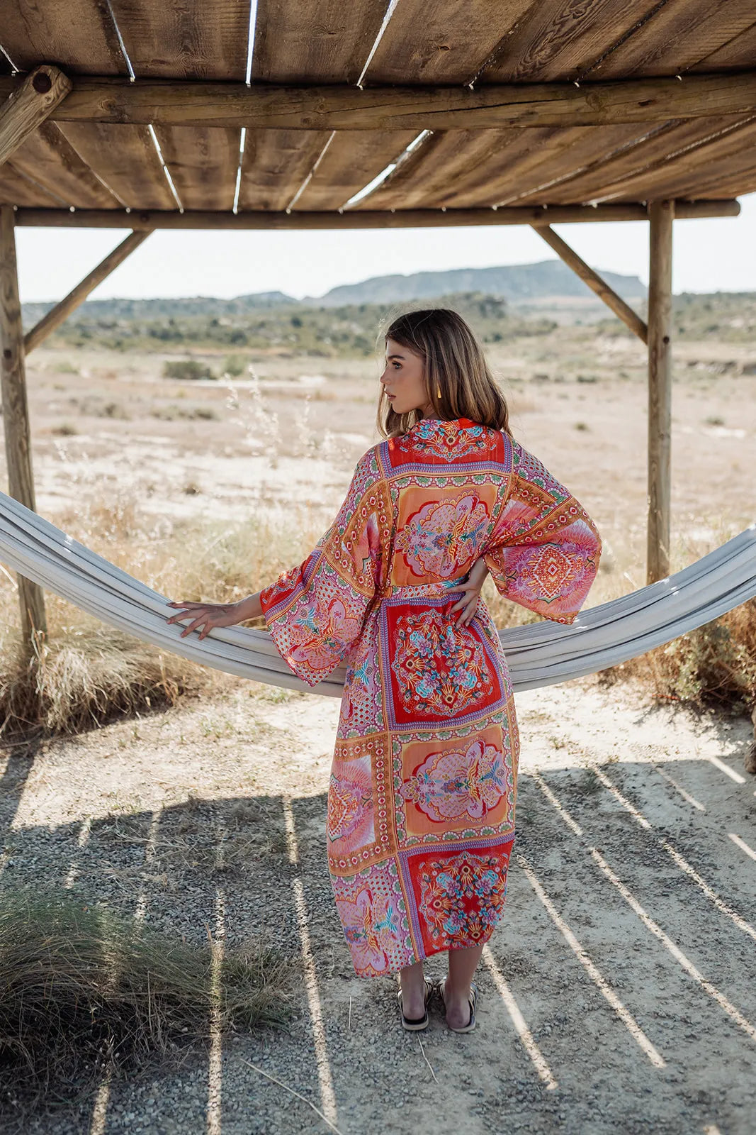 MAUI  L338 ORANGE KIMONO