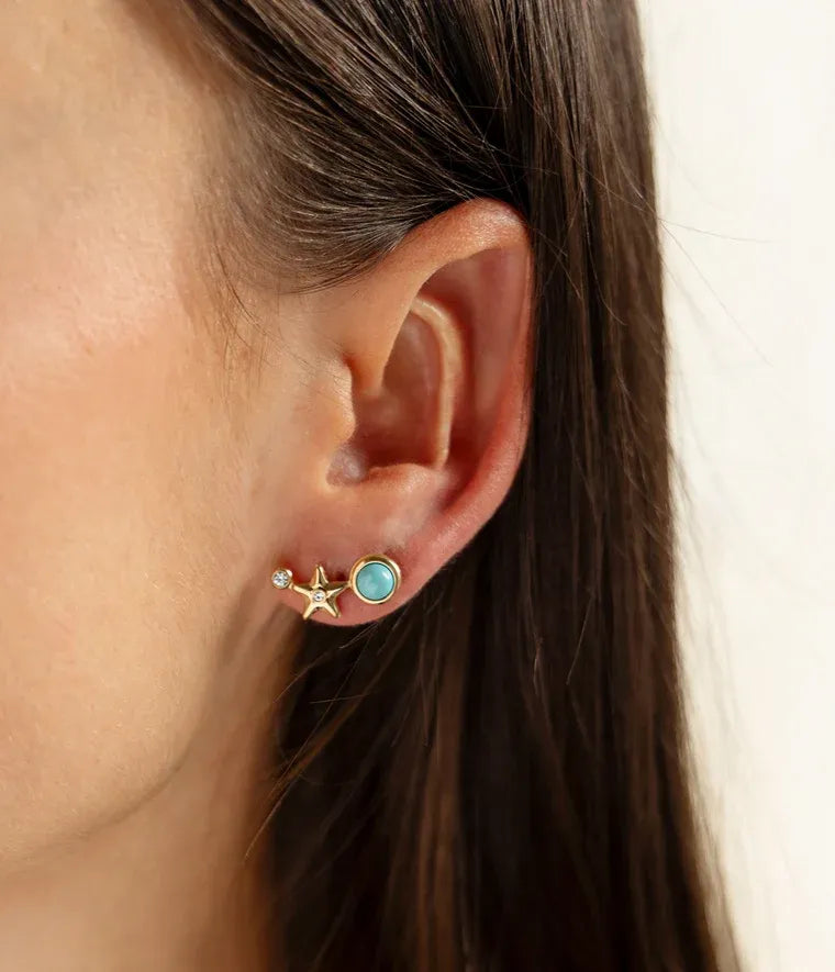 Enigma Earrings Aqua Blue