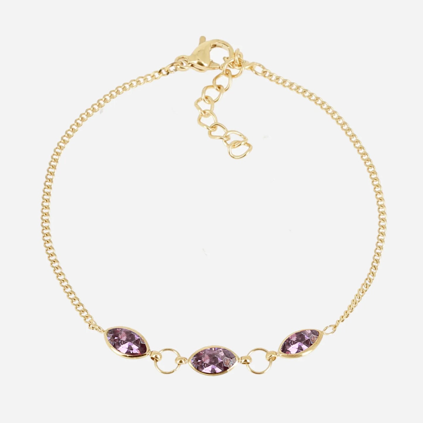 Marquise Zirconium Bracelet Purple