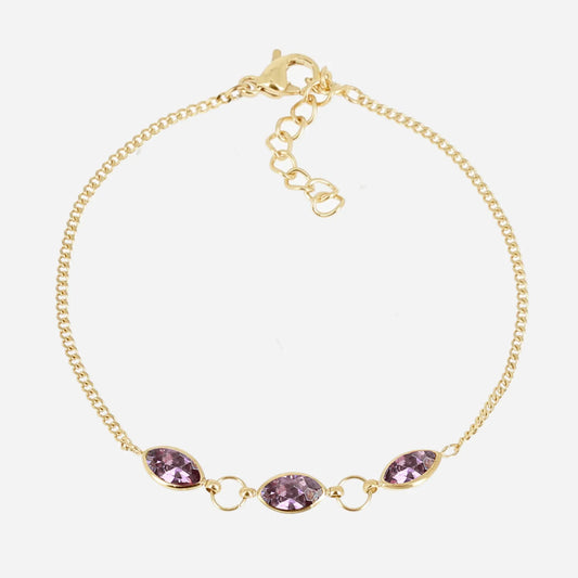 Marquise Zirconium Bracelet Purple