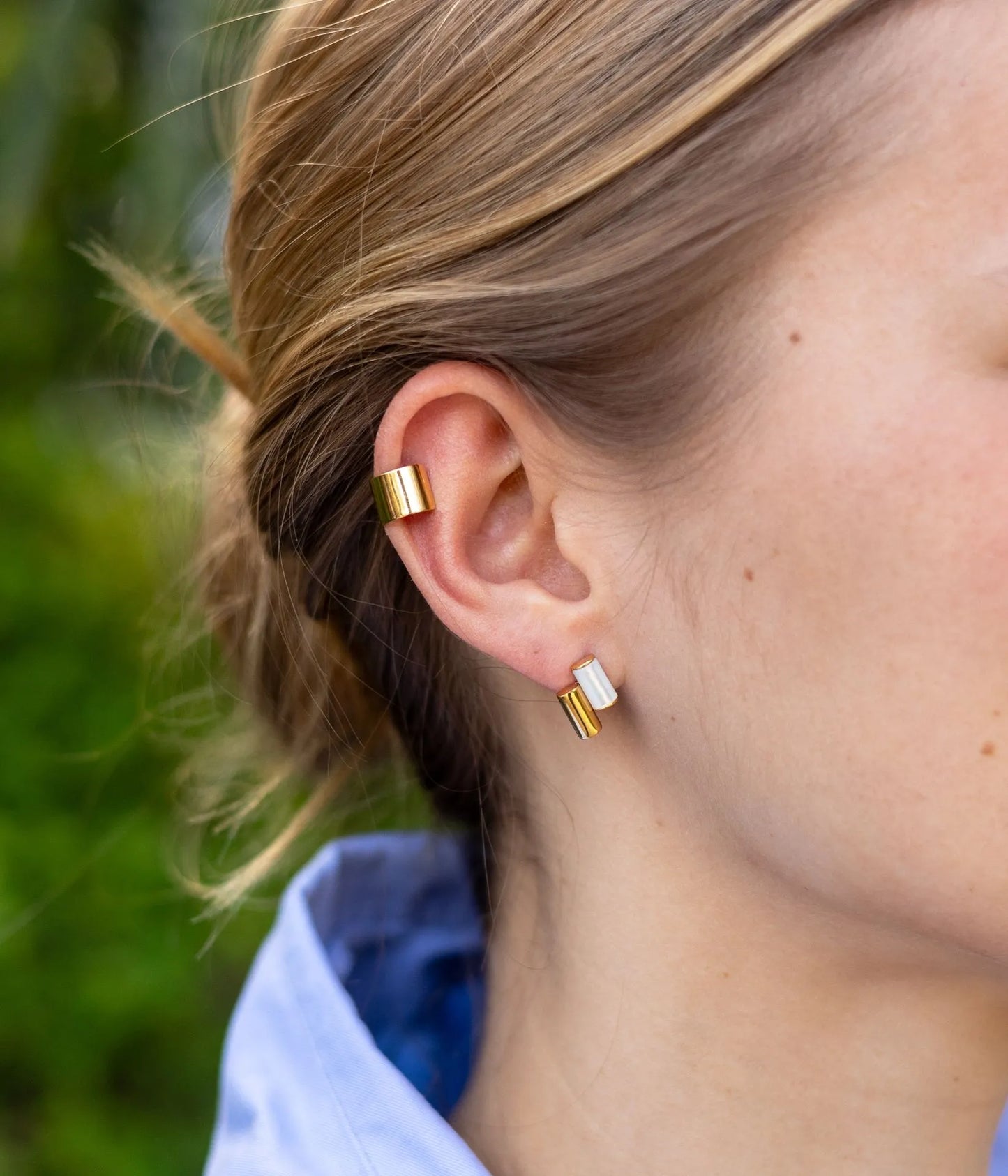 Cannelle Stud W/ Zircon Earrings