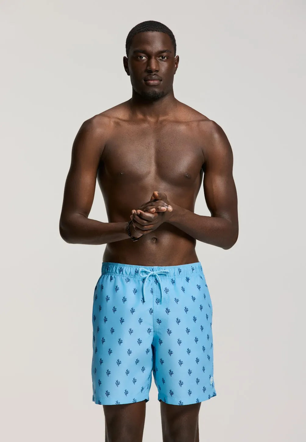 Men MIKE 7 inch swim shorts sketched coral 6713 blue sky